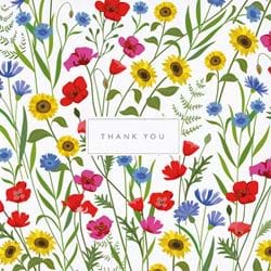 Bright Flowers Thank You Card