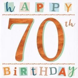 Copper 70th Birthday Card