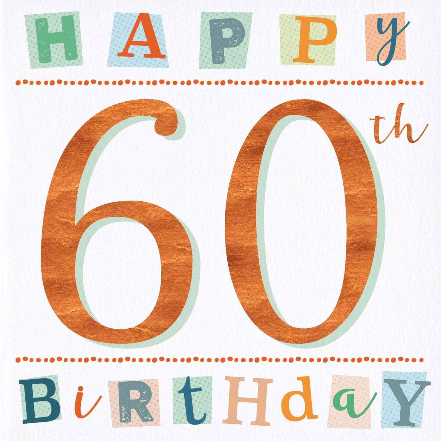 Copper 60th Birthday Card