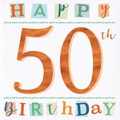Copper 50th Birthday Card