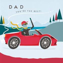 Red Car Dad Birthday Card