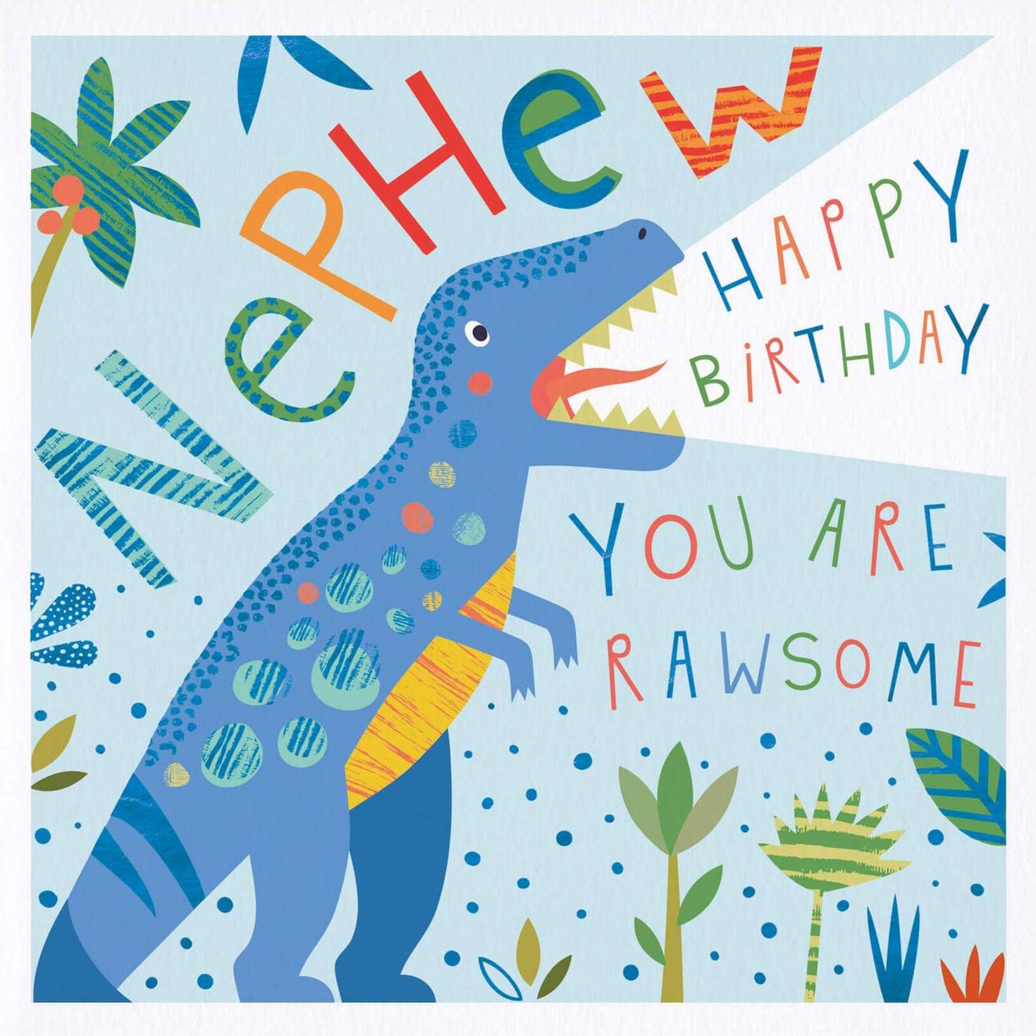 T-rex Nephew Birthday Card