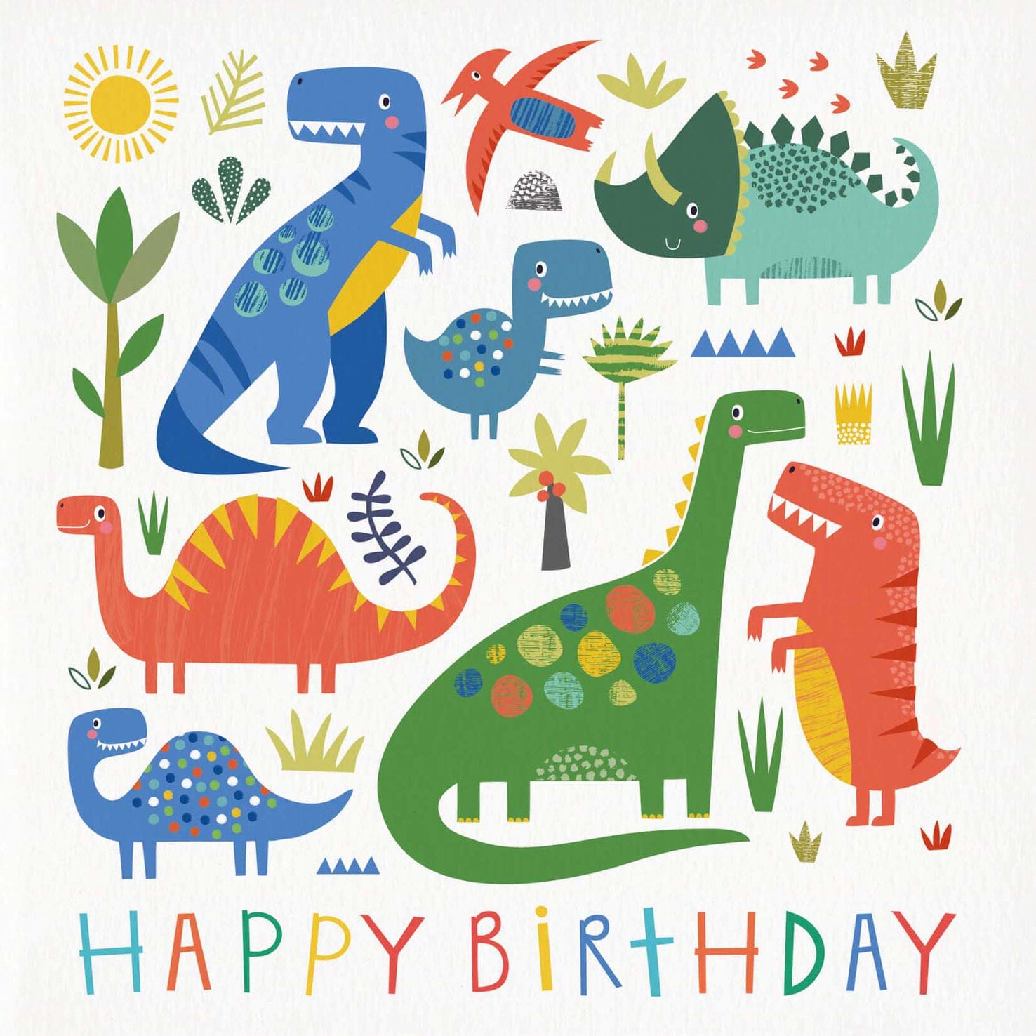 Dinosaurs Birthday Card