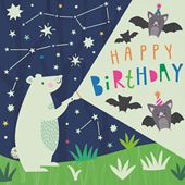 Glow in the Dark Bear Birthday Card