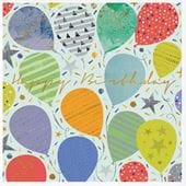 Patterned Balloons Birthday Card