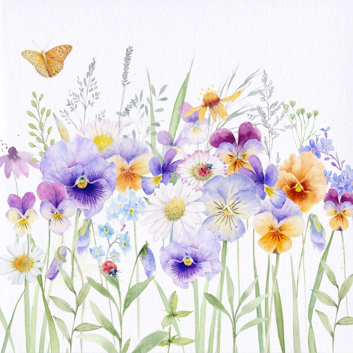 Pansies Greeting Card