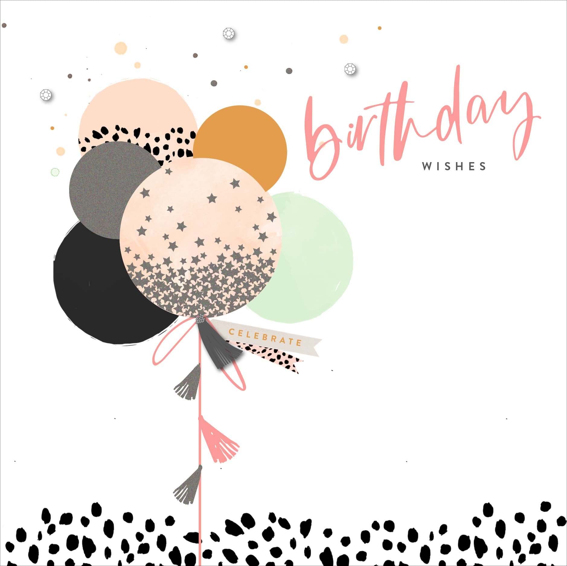 Tassel Balloons Birthday Card