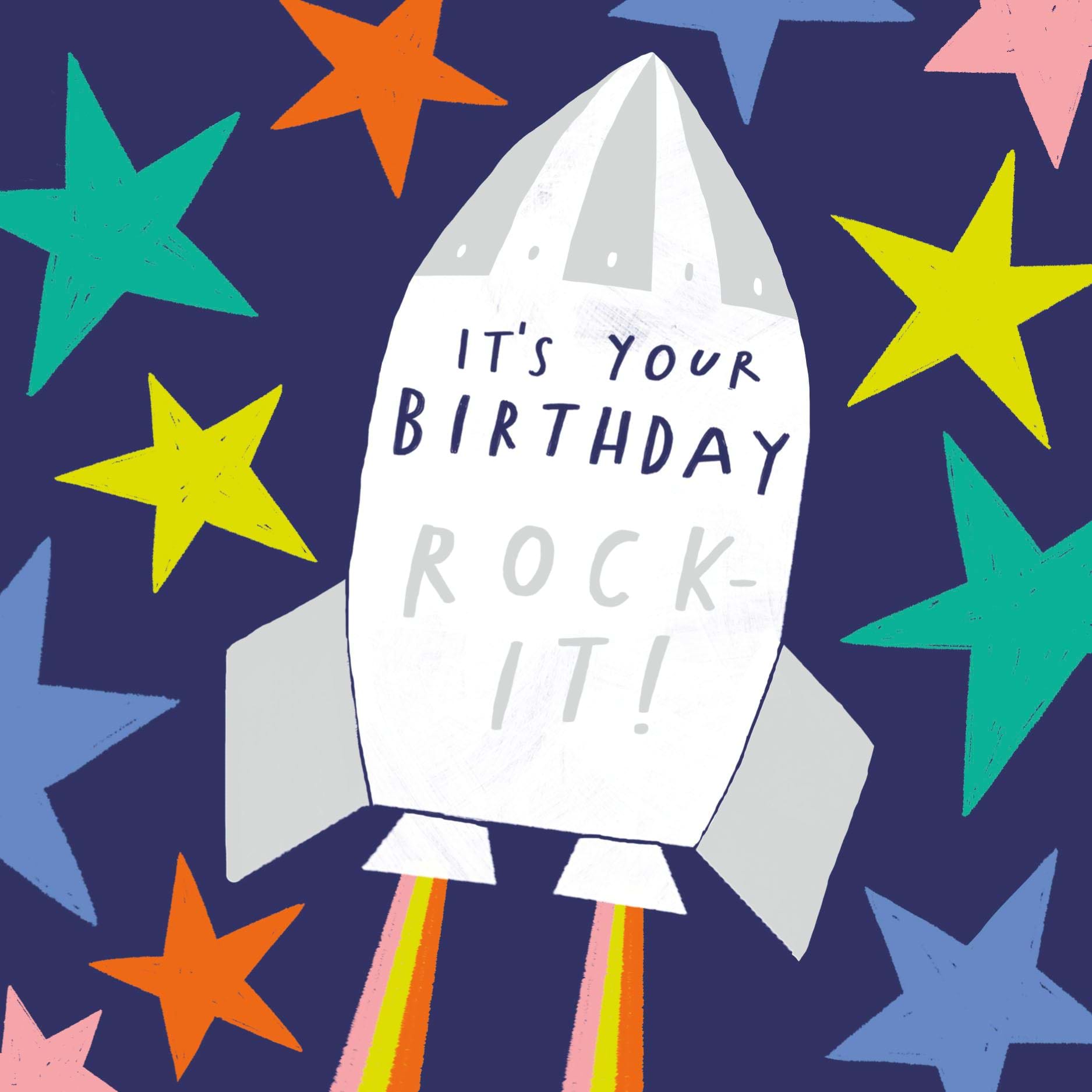 Rocket Birthday Card