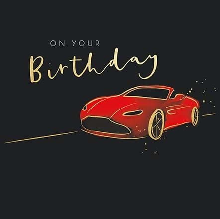 Red Sports Card Birthday Card