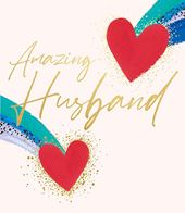 Hearts Husband Birthday Card