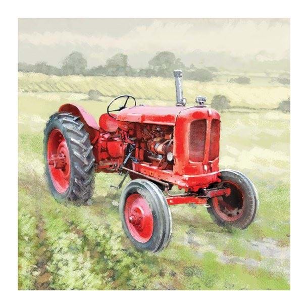 Red Tractor Greeting Card