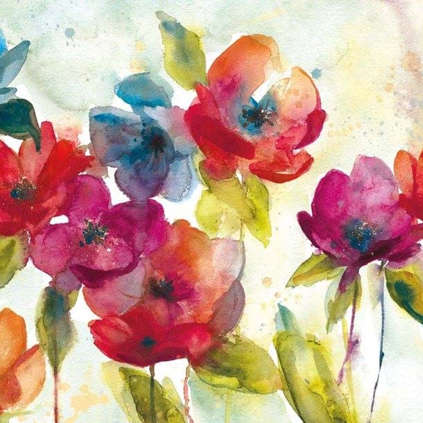 Watercolour Poppies Mini Notecard Pack (5)