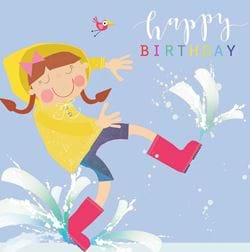 Puddle Jumping Birthday Card