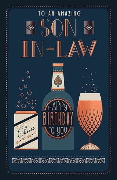Cheers Beers Son-in-Law Birthday Card