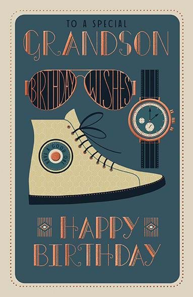 Sneaker Grandson Birthday Card