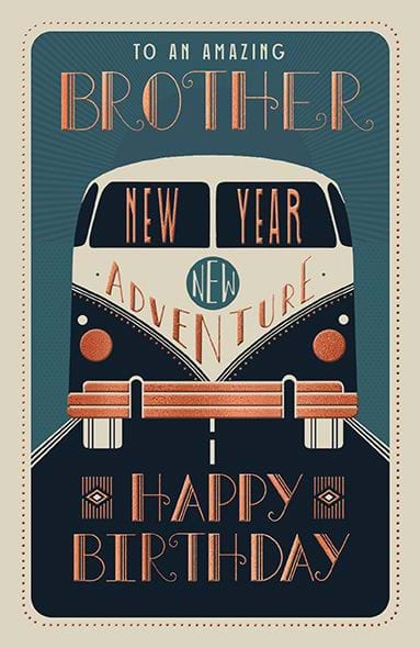 New Adventure Brother Birthday Card