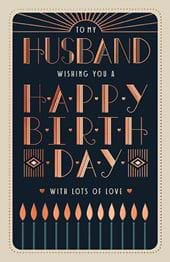 With Lots of Love Husband Birthday Card