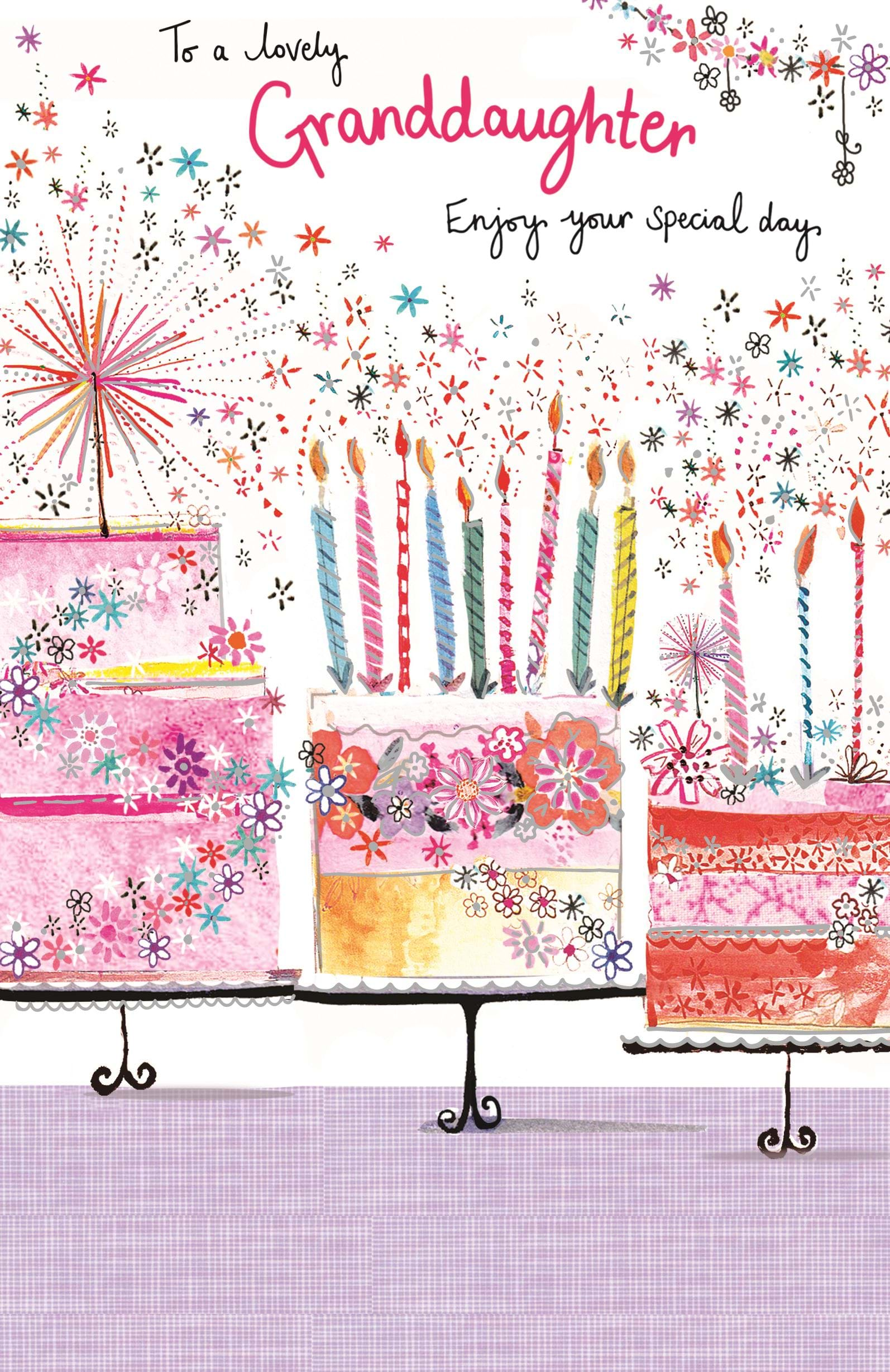 Cake Granddaughter Birthday Card