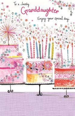 Cake Granddaughter Birthday Card