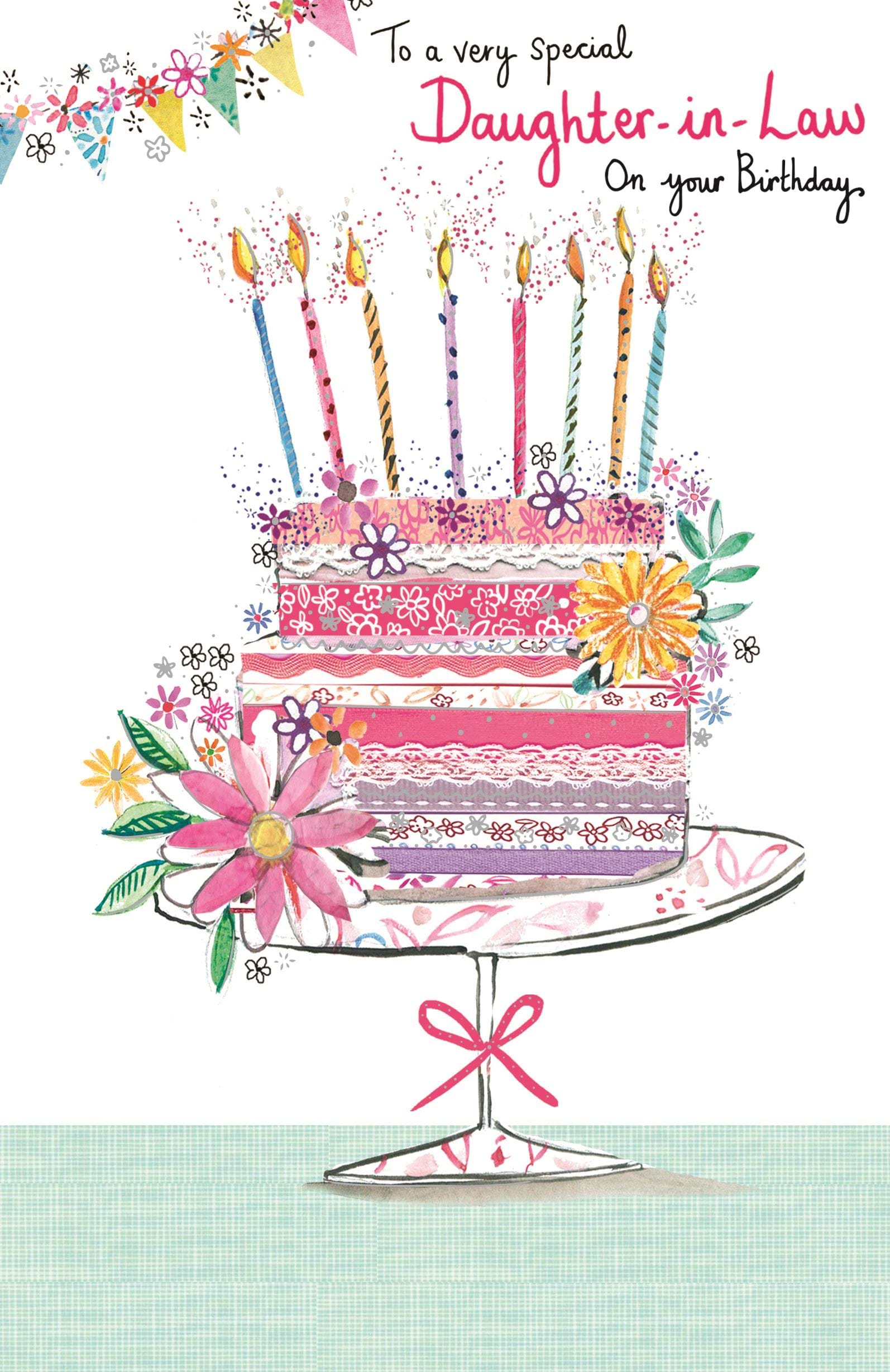 Pretty Cake Daughter-in-Law Birthday Card