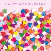 Candy Hearts Anniversary Card