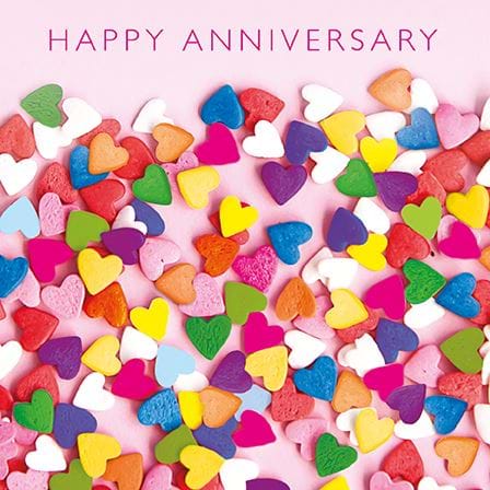 Candy Hearts Anniversary Card
