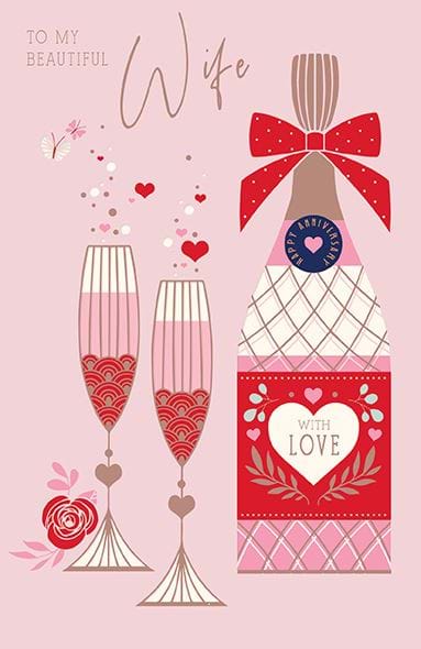 To My Beautiful Wife Anniversary Card