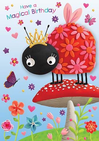 Magical Ladybug Birthday Card