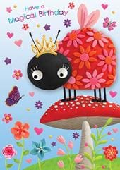 Magical Ladybug Birthday Card
