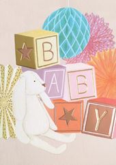 Colourful Blocks New Baby Card