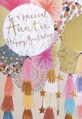 Balloon Frills Auntie Birthday Card