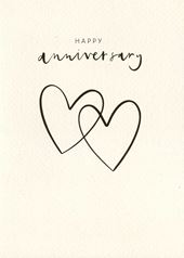 Interlinked Hearts Anniversary Card