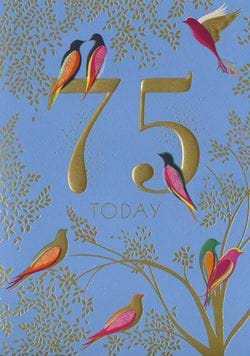 Pretty Birds 75th Birthday Card
