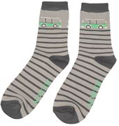 Grey Camper Van Bamboo Socks
