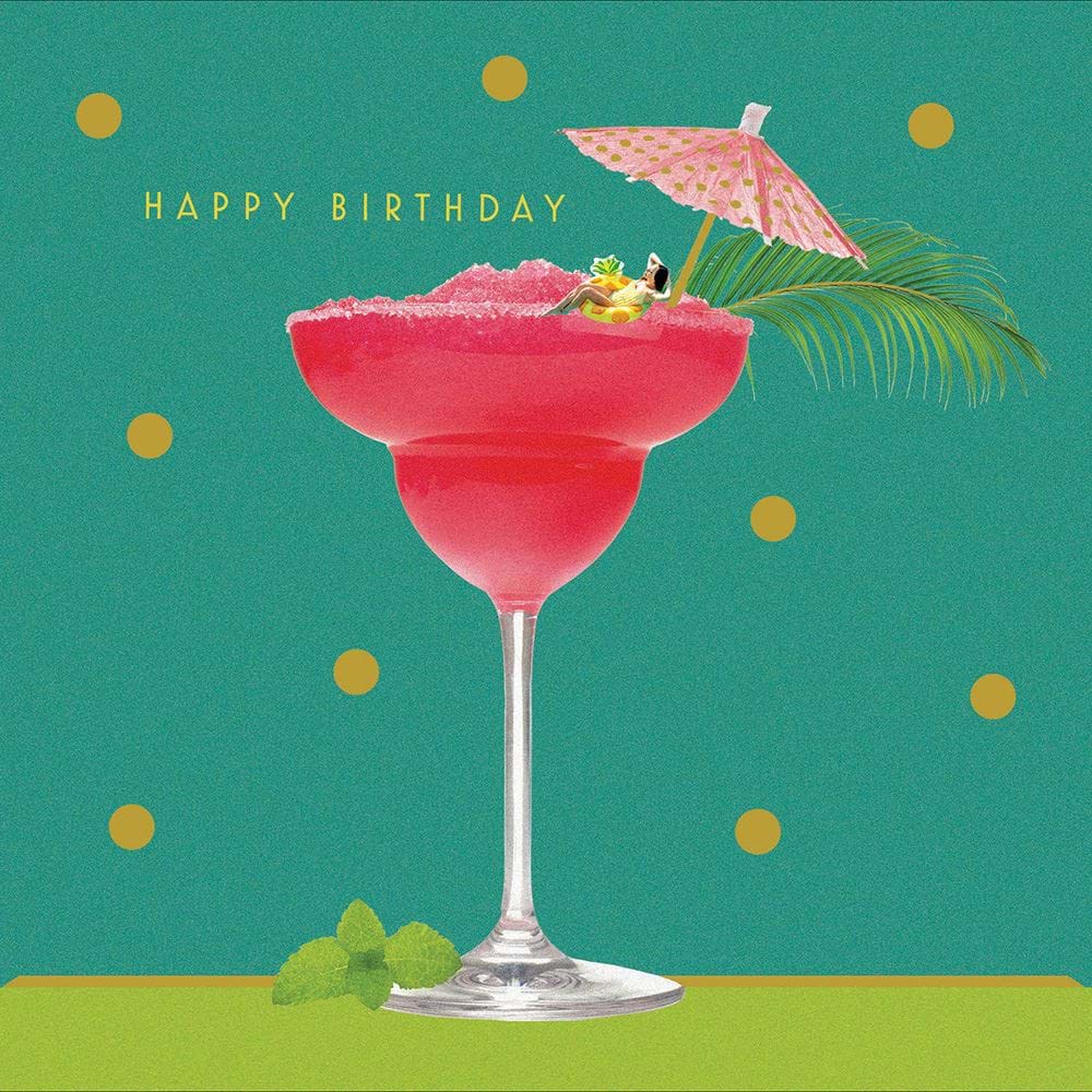Pink Lady Birthday Card