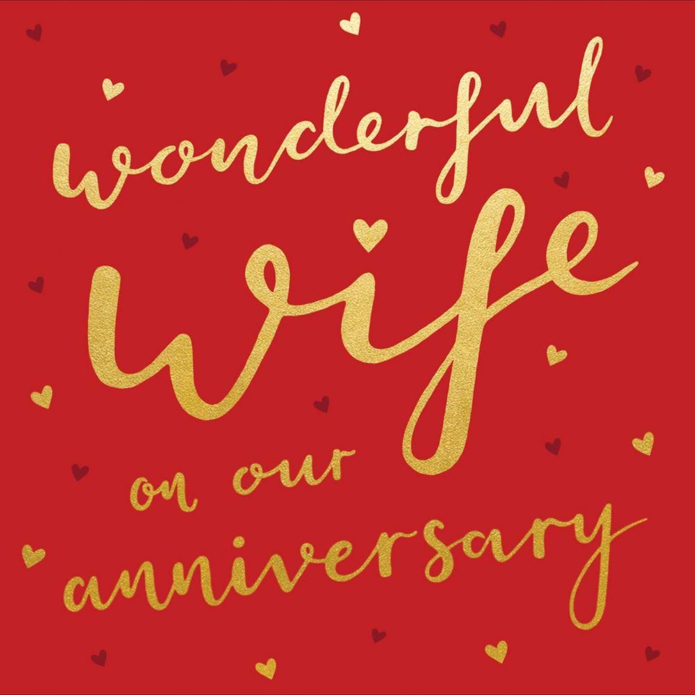 Wonderful Wife Anniversary Card