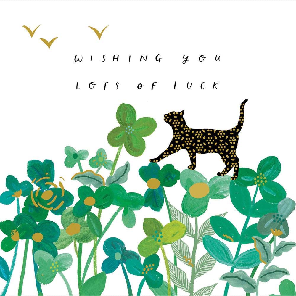 Black Cat Good Luck Card
