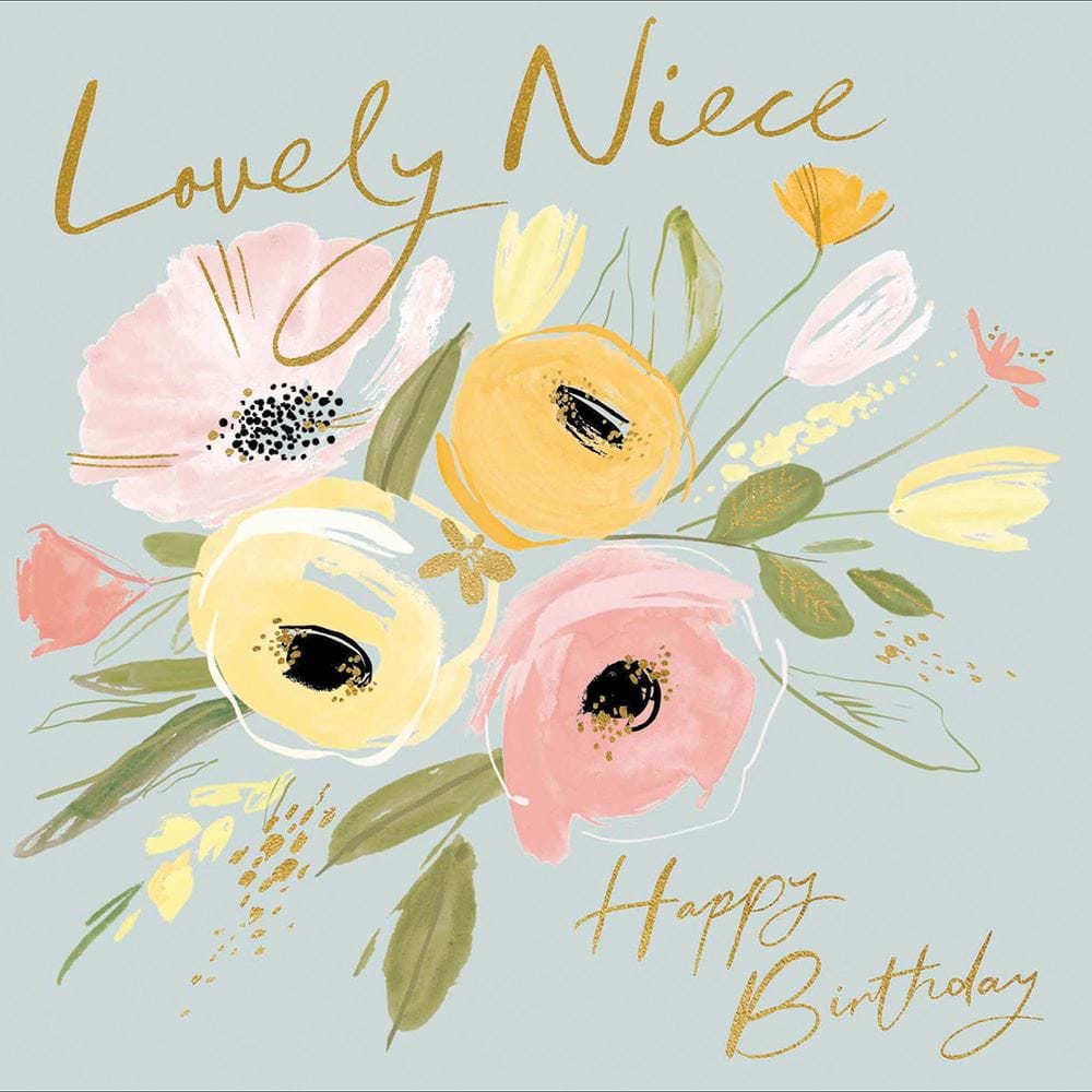 Peaches and Pinks Niece Birthday Card