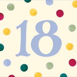 Dots 18th Birthday Card