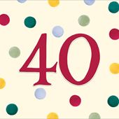 Dots 40th Birthday Card