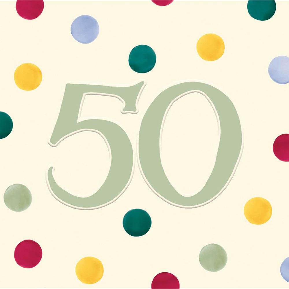Dots 50th Birthday Card