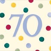 Dots 70th Birthday Card