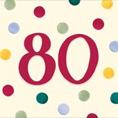 Dots 80th Birthday Card