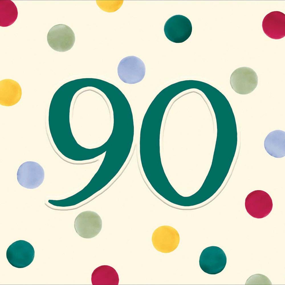 Dots 90th Birthday Card