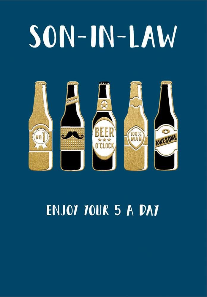 5 A Day Son-in-law Birthday Card