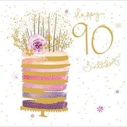Layer Cake 90th Birthday Card