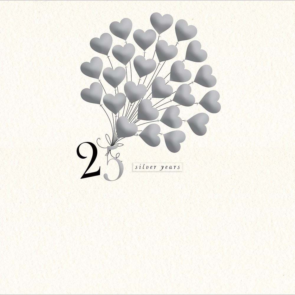 25 Silver Years Anniversary Card