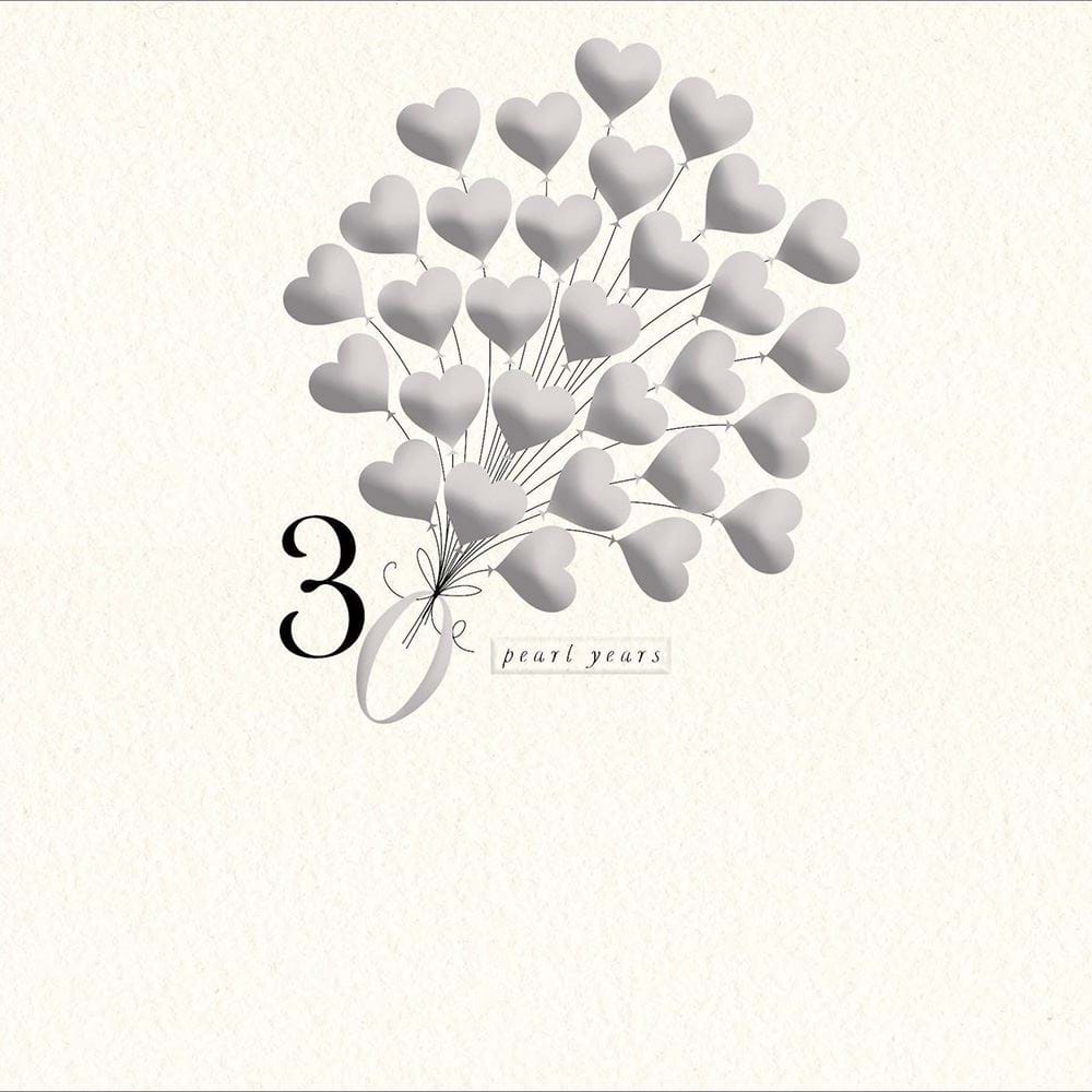 30 Pearl Years Anniversary Card