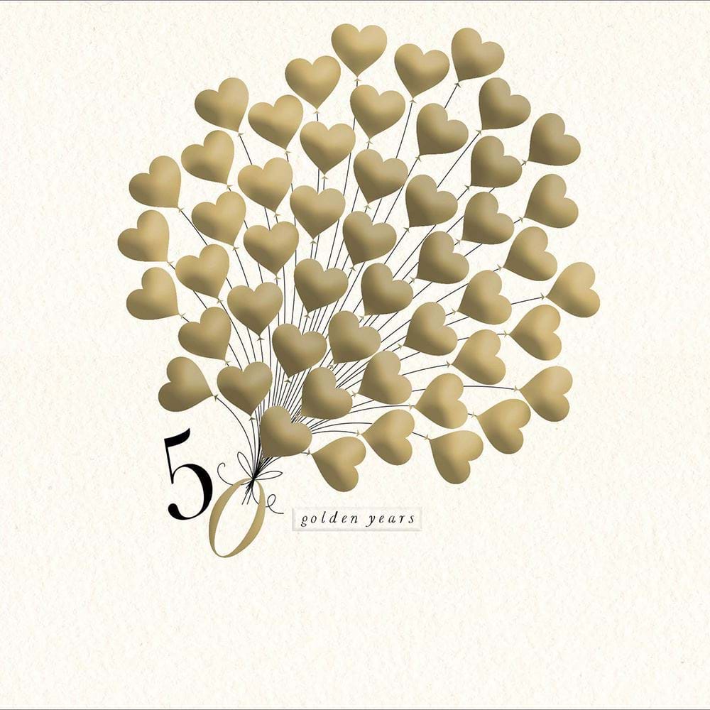 50 Golden Years Anniversary Card