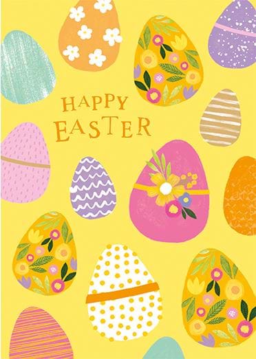 Colourful Eggs Easter Card